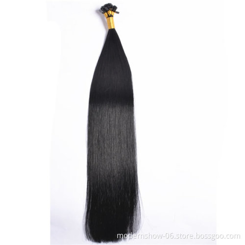 Full Cuticles Thick Bottom Double Drawn Flat tip Hair Extensions Wholesale Italian Keratin Flat tip Hair
